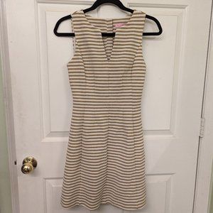 Lilly Pulitzer XS gold and cream dress